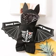 thumbnail image 5 of JeashCHAT Dog Halloween Costumes Dog Bat Outfits Costume with Wings and Hat, Pet Halloween Costume Party Cosplay Dress Up for Small Dogs and Cats, Black, 5 of 7