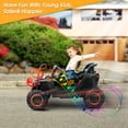 thumbnail image 6 of HHVEL 2 Seater Ride on Car with Remote, 12V Electric Car with 800W Motors, Remote Control, Bluetooth, Spring Suspension, LED Light,Black., 6 of 8