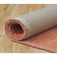 thumbnail image 3 of HomeRoots 395602 5 x 8 ft. Orange & White Thin Striped Area Rug, 3 of 3