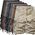 thumbnail image 2 of Pantalones cortos cargo multibolsillos de talla europea para hombre, talla 40, 2 of 4