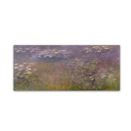 Lilies Oil Painting - Trademark Fine Art 'Water Lilies (Agapanthus)' Oil Painting Print on Wrapped Canvas