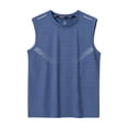 thumbnail image 6 of Plus Size Big & Tall Men's Summer Quick Dry Tank Top Muscle Singlet Crewneck Loose Fit Breathable Moisture Wicking Cooling Sports Gym Workout Training Casual Tops Sleeveless, 6 of 6