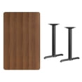 thumbnail image 3 of Pemberly Row 30" x 48" Restaurant Dining Table in Black and Walnut, 3 of 4