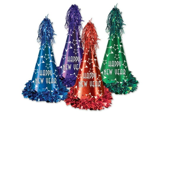 Beistle Club Pack of 25 Gem-Star "Happy New Years" Party Favor Hats - Adult One Size
