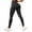 Black, variant on Women's Solid Color Seamless Butt Lifting High Waisted Yoga Pants, Tummy Control Peach Hip Leggings for Workout, for Running Yoga or Gym Training in Summer