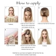 thumbnail image 2 of Xiao Hua 1 piece of U-shaped artificial wig, 24 inch long synthetic wavy wig, natural wave pre impregnated hair line wig, hair clip integrated wig, used for daily hair styling, A15, 2 of 2
