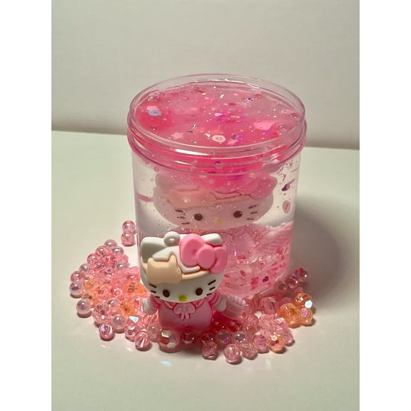 Kitty Slime / Clear Slime / Toys for Kids / Sanrio / Stress and Anxiety Reliever / Party Favor