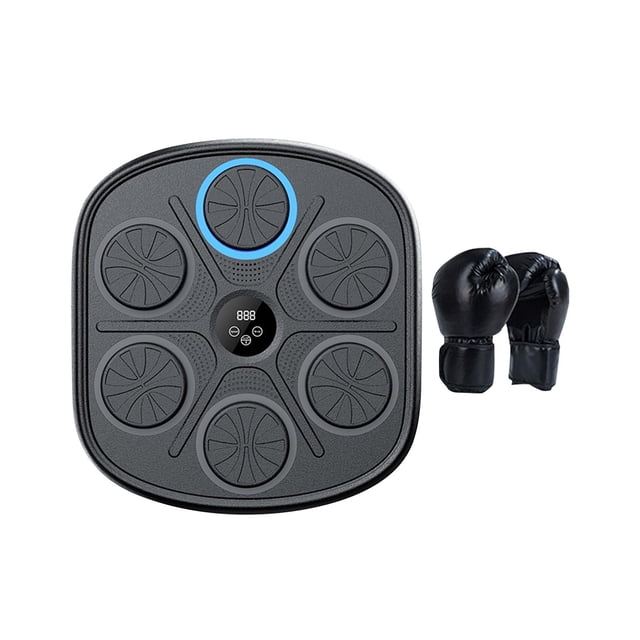 Sanda Music Box Máquina de Entrenamiento, Máquina de Caja de música, Objetivo de Pared para Adultos, Equipo de Entrenamiento de Boxeo para Ejercicios w Guante de boxeo negro