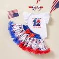 thumbnail image 2 of JUMEYU Baby Boy 4th of July Bodysuit Baby 4th of July Outfit Girl Newborn Infant Toddler T Shirts Oversized Romper Romper Cute Clothes 0 3 6 9 12 18 24 Months (Sky Blue,3-6 Months), 2 of 4