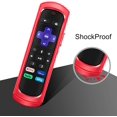thumbnail image 2 of CaseBot Honey Comb Anti-Slip Shockproof Silicone Case Cover for Roku Ultra 4K 4800R (2020)/ 4670 (2019)/ 4661 (2018)/ 4660 (2017), Roku 1/2/3/4 Remote Controller,Red, 2 of 7