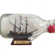 Handcrafted Model Ships MayflowerBottle5 Mayflower Ship in a Glass Bottle 5 in. Decorative Accent