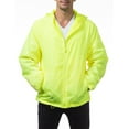 thumbnail image 1 of Pro Club Men's Fleece Lined Windbreaker Jacket, Large, Safety Green, 1 of 4