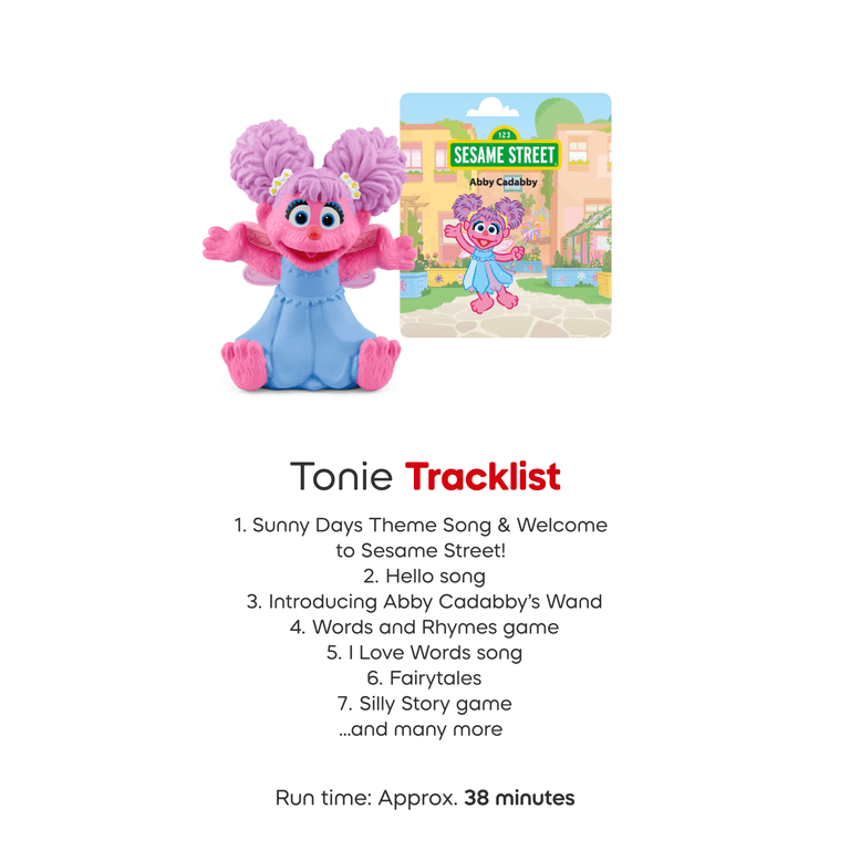 tonies Sesame Street: Abby Cadabby Audio Toy Figurine, Age Group 3