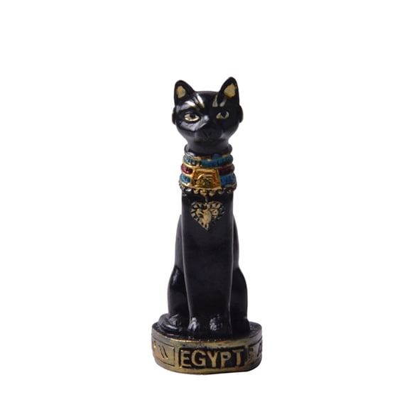 Miangastore 1pc Cartoon Cat Resin Decoration Creative Resin Tourist Souvenirs Delicate Micro Landscape Decoration Resin Animals Desktop Adornments Black