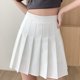 thumbnail image 2 of Falda media plisada de color liso y cintura alta para mujer - Nylon y spandex - Tallas S/M/L/XL/XXL/XXXL, 2 of 4