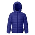 thumbnail image 2 of Boys' Outerwear Jackets & Coats Winter Jacket Hooded Puffer Jackets for Boys and Girls – Lightweight Autumn and Winter Coat, Warm and Comfy Dark Blue 5-6 Years, 2 of 4