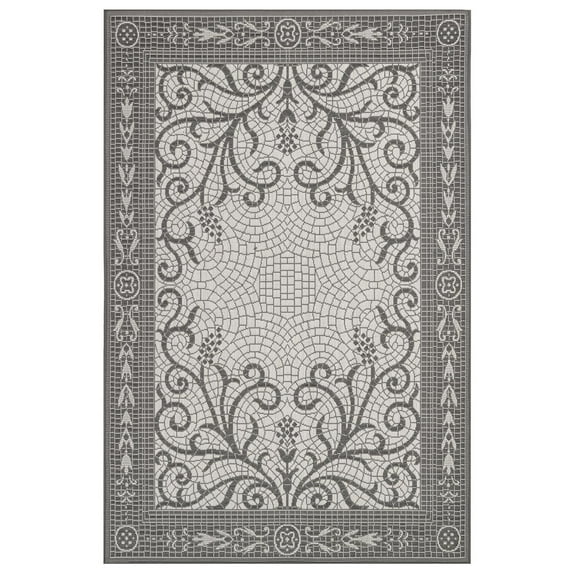 Liora Manne Carmel Mosaic Grey 39"X59" Rug CRE45842997