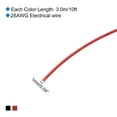 thumbnail image 2 of Cable de conexión de PVC de 28 AWG 3.0m/10ft, cable eléctrico flexible UL1007 negro rojo, diámetro de 1mm, 2 of 5