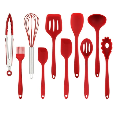

BONIXOOM Premium Set With 600°F 10PCS Silicone Spatula Heat Resistant Kitchen Silicone Spatula Utensil Set Rubber Spatulas For Nonstick Cookware For Cooking Baking Mixing