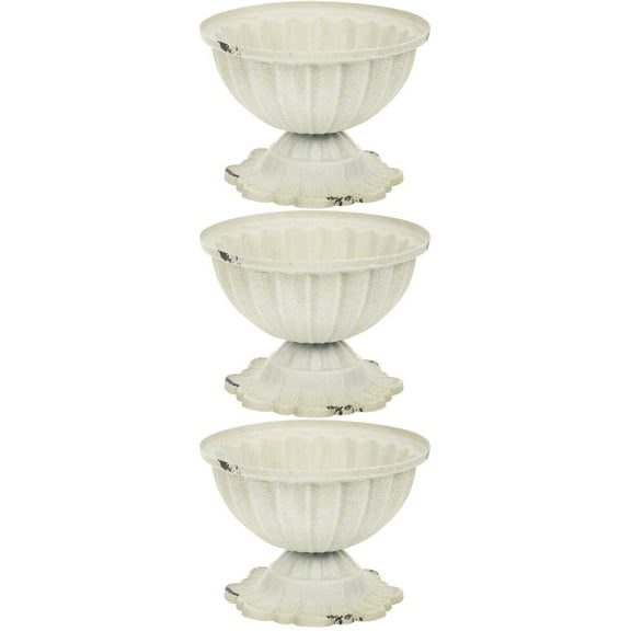 MLINS 3pcs Iron Flowerpot Wedding Table Centerpiece Flowerpot Home Desktop Decoration