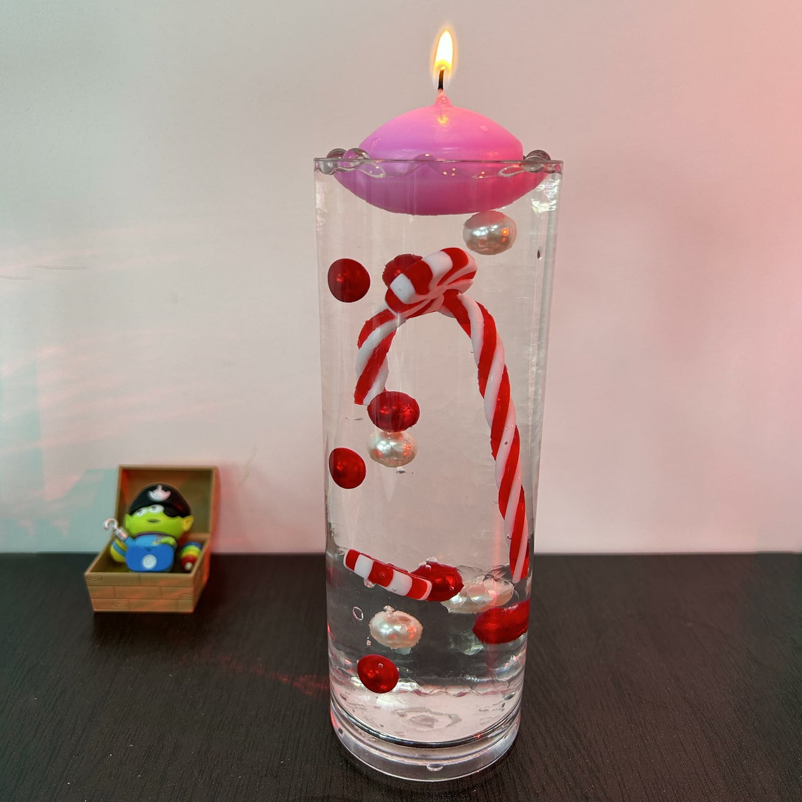 Candle gel wax with water beads