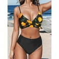 thumbnail image 2 of Women's One Piece Swimsuit Ruffle Lace Up Beach Bathing Suit Tummy Control Swimsuit Bathing Costume, 2 of 4