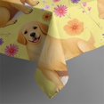 thumbnail image 5 of Golden Retrievers and Pioneer Flower Square Tablecloth,Waterproof Square Table Cover,Wipeable Spillproof Washable Table Cover for Home Kitchen Party Decor 52"x52"(132x132cm), 5 of 6