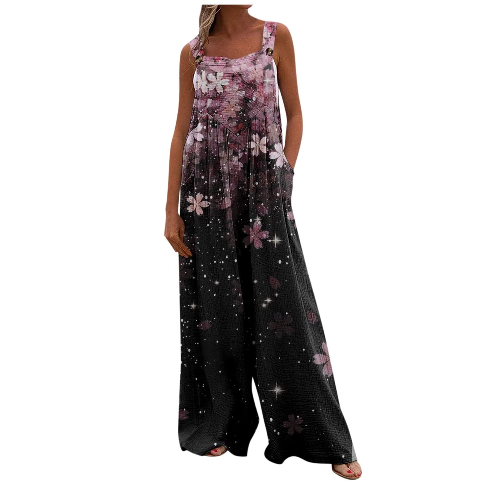 Boho slouchy women's jean dungaree main image 1