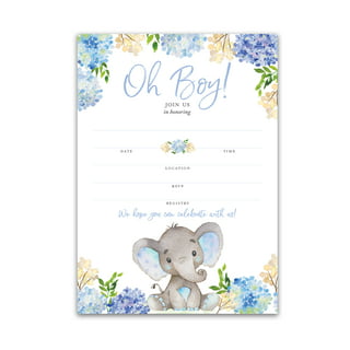 Hello New Baby Boy Gift Wrap Bright Paper Salad Fun Elephant