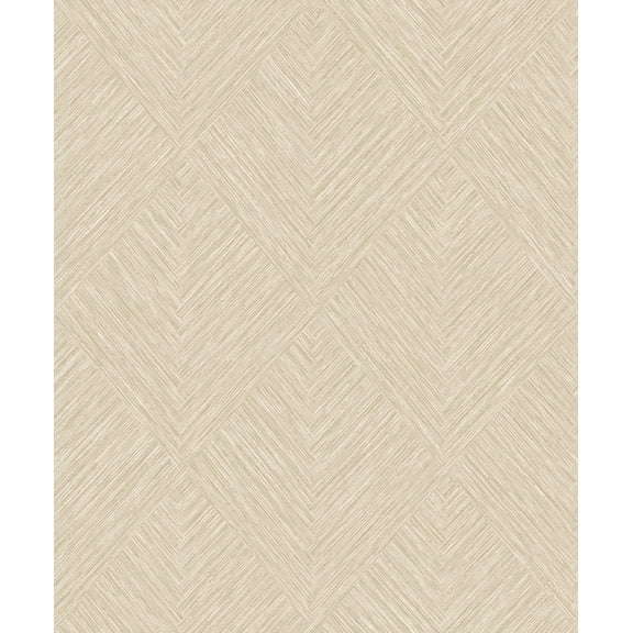 Chesapeake Hollis Light Brown Textured Diamond Wallpaper