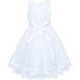 thumbnail image 2 of Sunny Fashion Flower Girls Dress White Princess Crown Dress Up Party 8 Years, 2 of 5
