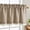 Burlap, variant on NICETOWN Linen Valance for Windows, Double Layer Farmhouse Kitchen Valance, Rod Pocket Light Filtering Ventilated Fabric Valance, Sage Green, 52"x18", 1 Panel