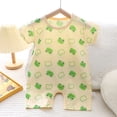 thumbnail image 2 of CAICJ98 Baby Boy Cotton Short Sleeve Rompers-Breathable One-Piece Jumpsuits with Animal Themes for Spring/Summer Boys Baby Clothes (Beige,9-12 Months), 2 of 4