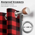 thumbnail image 6 of Outdoor Curtains for Patio Waterproof, Black Red Plaid Windproof Pravicy Outside Porch Blackout Curtain, Vintage Rustic Buffalo Checked Gingham Sun Blocking Curtains for Cabana 2 Panels 54"x108", 6 of 9
