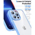 thumbnail image 2 of [2022 New] Meifigno Clear Glitter case for iPhone 14 Pro Max 6.7 Inch with 2 Tempered Glass Screen Protectors, Shiny Bling Sparkle Camera Lens for iPhone 14 Pro Max Blue, 2 of 6