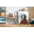 thumbnail image 2 of Ahgly Company Machine Washable Indoor Square Abstract Orange Area Rugs, 7' Square, 2 of 7