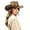 Brown, variant on Leopard Print Western Cowboy Fedora Hat Faux Leather Leopard Buckle Band Sun Hat Wide Brim Outdoor Hat For Horse Riding Daily(Brown-58Cm)