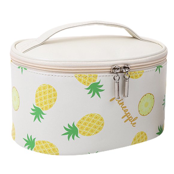 Estuche de transporte portátil, sencillo y atmosférico para guardar productos para el cuidado de la piel, fabricado en PU