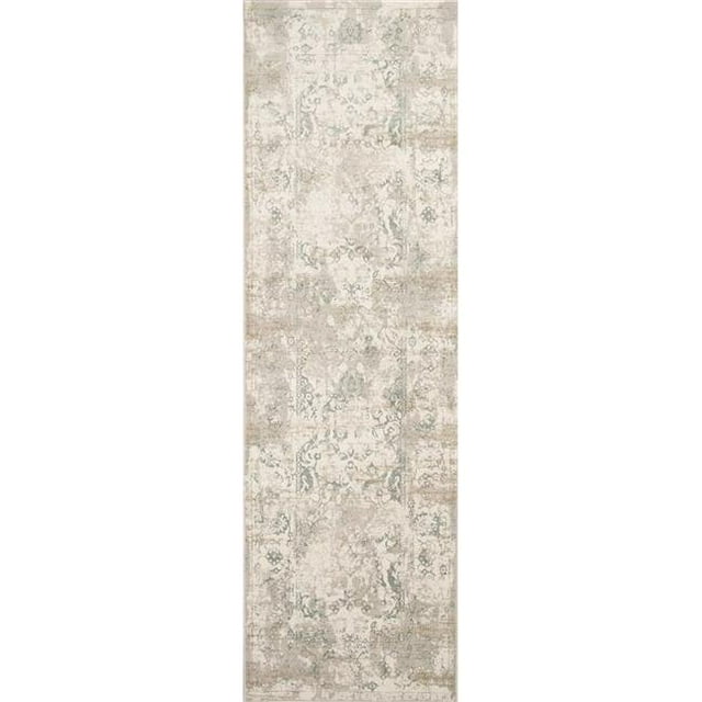 HomeRoots 353777 2 ft. 2 in. x 6 ft. 11 in. Runner Polypropylene Ivory Area Rug