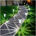 thumbnail image 1 of Luces solares para caminos Gorrzai, paquete de 10 unidades, de acero inoxidable, impermeables, 1 of 8