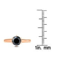 thumbnail image 3 of 1 Carat Round Black Diamond Solitaire Ring in 14K Rose Gold, 3 of 5