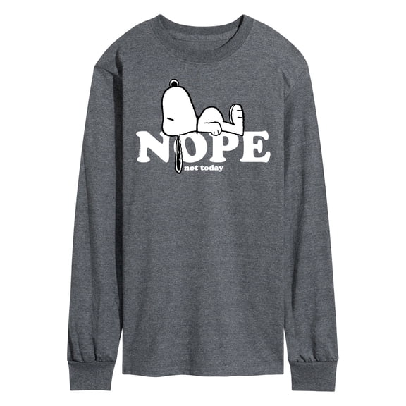 Peanuts - Snoopy Nope Not Today - Men's Long Sleeve Graphic T-Shirt