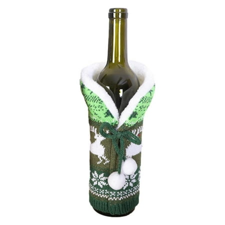 

Wine Bottle Cover | Christmas Wine Gift Bags | Handmade Burlap Wine Bags With Rope And Lapel Decorative Wine Bottle Dress For Wedding Birthday Holiday Party