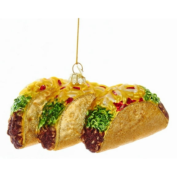 Kurt Adler Glass Taco Ornament – Noble Gems Collection Holiday Decoration