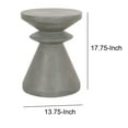 thumbnail image 5 of Industrial Style Pawn Shape Concrete Accent Table, Gray- Saltoro Sherpi, 5 of 5