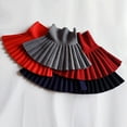 thumbnail image 2 of Hevirgo Autumn Children School Girls Solid Color Knit High Waist Bottoming Pleated Skirt, 2 of 10