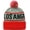Los Angeles Gray Red, variant on US Cities USA Great American Cities States Cuff Knit Pom Pom Beanie Hat Cap