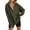 Army Green, variant on PRETTYGARDEN Womens Fashion Oversized Long Sleeve Hoodie Button Down V Neck Sweatshirt Side Slit Casual Pullover Tops