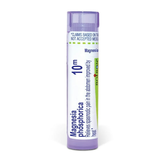 Boiron Magnesia Phosphorica 10M, Homeopathic Medicine for Spasmodic Pain In The Abdomen Improved By Heat, 80 Pellets