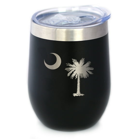 Bevvee Insulated Wine Tumbler 12 oz Flag Of South Carolina South Carolina Enthusiast Gifts Tumblers